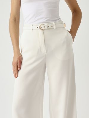 5. Pantalone donna Amico in crepe Bianco