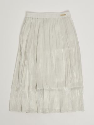 1. Falda para niña de tejido lurex. Oro