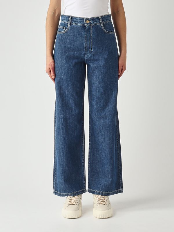 1. Damen-Jeans Zeus aus Baumwolle und Kapok Mittelblaues Denim S Max Mara 2619181031600
