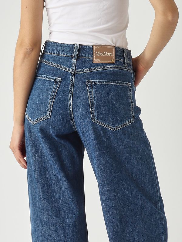 S Max Mara Zeus women's jeans in cotton and kapok - Medium Denim