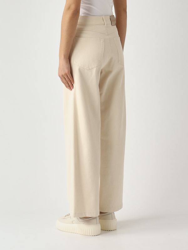 4. Pantalón de mujer Zarina de algodón elástico Leche S Max Mara 2619131101600