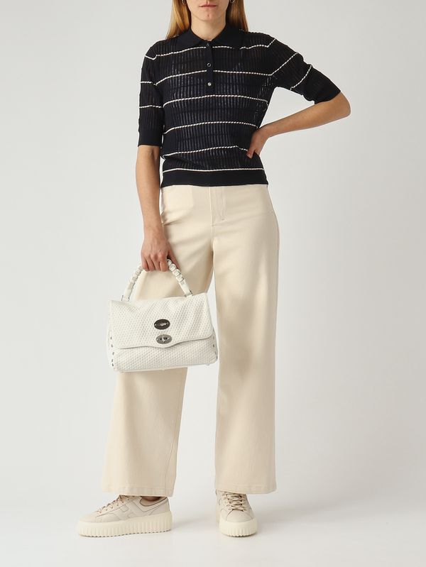 2. Pantalón de mujer Zarina de algodón elástico Leche S Max Mara 2619131101600