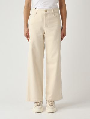 1. Pantalón de mujer Zarina de algodón elástico Leche