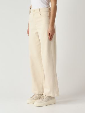 3. Pantalón de mujer Zarina de algodón elástico Leche