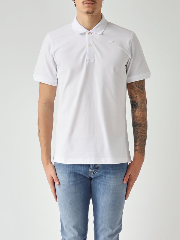 1. Polo homme Vinnie en coton piqué stretch Blanc K-Way k1125cw