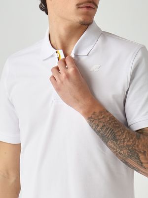 4. Polo homme Vinnie en coton piqué stretch Blanc