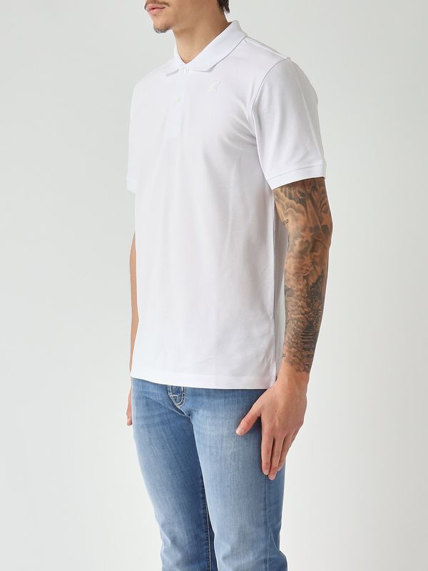 2. Herren-Poloshirt Amedee aus Stretch-Baumwollpiqué Weiß K-Way k5127bw