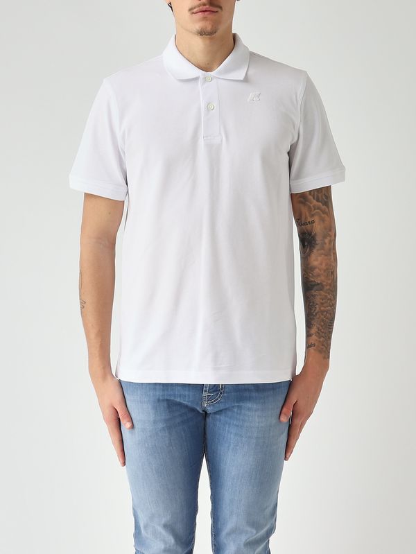 1. Herren-Poloshirt Amedee aus Stretch-Baumwollpiqué Weiß K-Way k5127bw