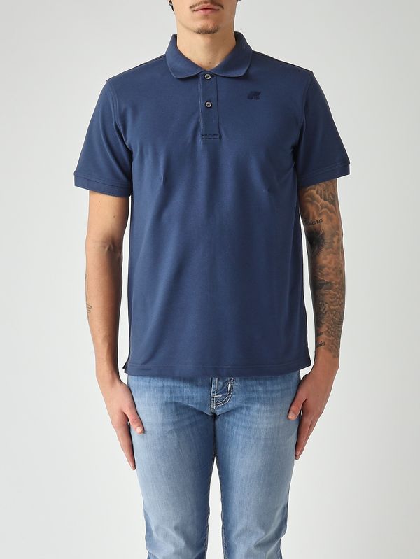1. Polo homme Amedee en coton piqué stretch Bleu Indigo K-Way k5127bw