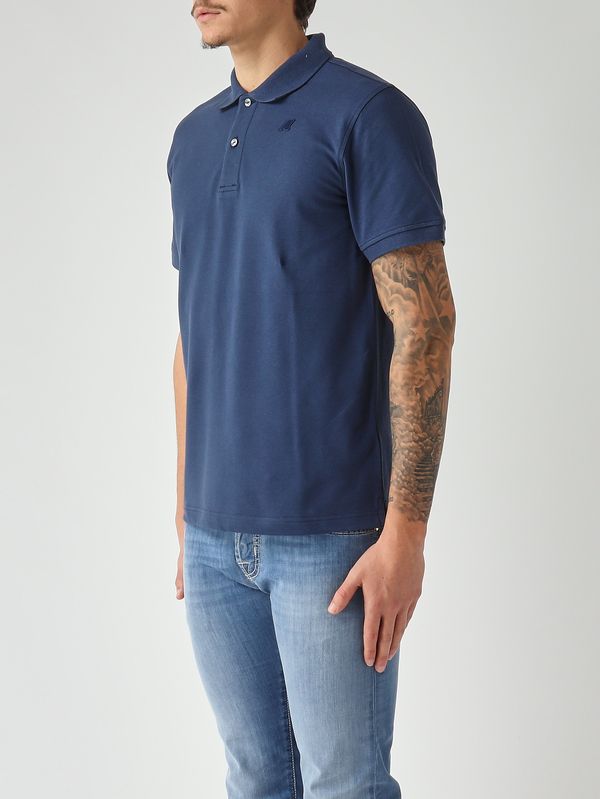 2. Polo homme Amedee en coton piqué stretch Bleu Indigo K-Way k5127bw
