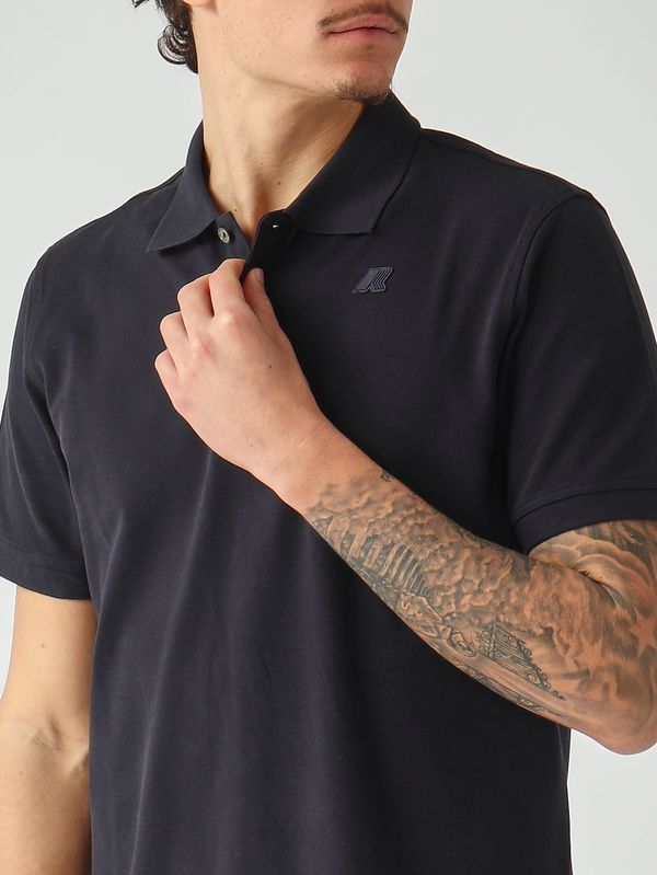4. Men's Amedee polo in stretch cotton piqué Navy K-Way k5127bw
