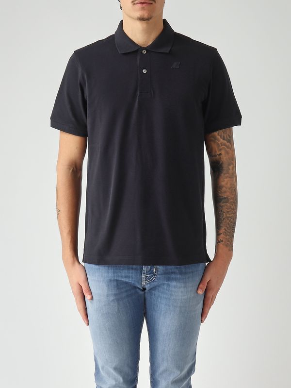 1. Men's Amedee polo in stretch cotton piqué Navy K-Way k5127bw