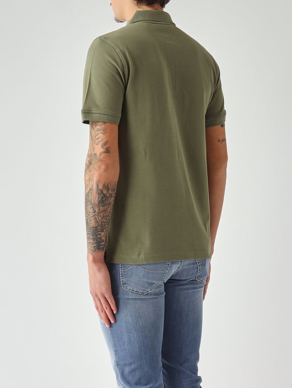 3. Men's Amedee polo in stretch cotton piqué Moss Green K-Way k5127bw