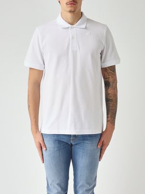 1. Polo homme Amedee en coton piqué stretch Blanc