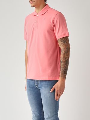 2. Men's Amedee polo in stretch cotton piqué Geranium