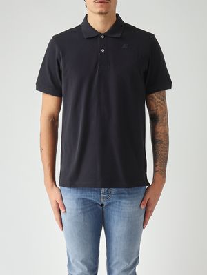 1. Men's Amedee polo in stretch cotton piqué Navy
