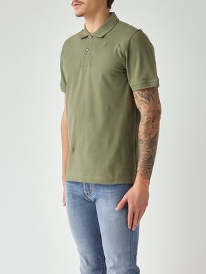 2. Polo homme Amedee en coton piqué stretch Vert mousse