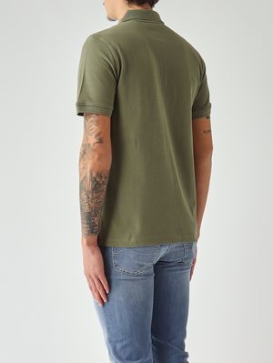 3. Polo homme Amedee en coton piqué stretch Vert mousse