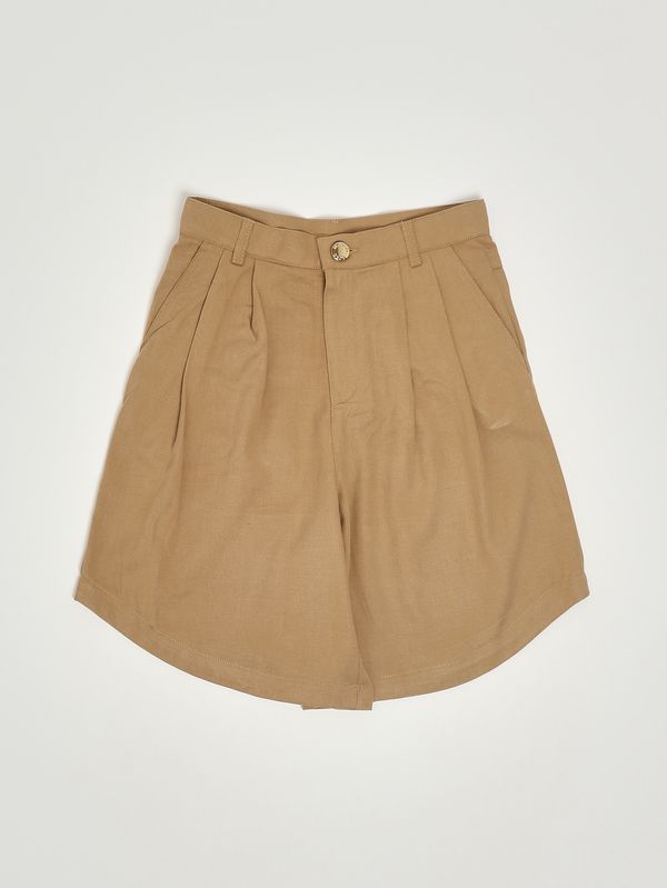 1. Short en lyocell et coton pour fille Beige Michael Kors r30565