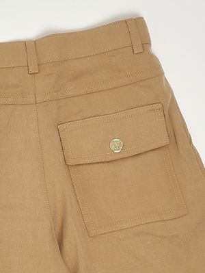 3. Short en lyocell et coton pour fille Beige