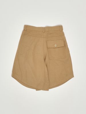 2. Short en lyocell et coton pour fille Beige