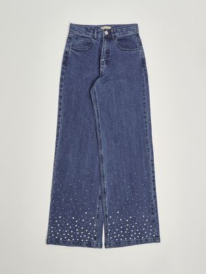 1. Jeans bambina in cotone stretch Denim Scuro