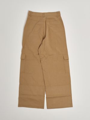 2. Pantalón para niña de mezcla de algodón. Beige