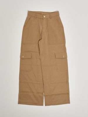1. Pantalón para niña de mezcla de algodón. Beige