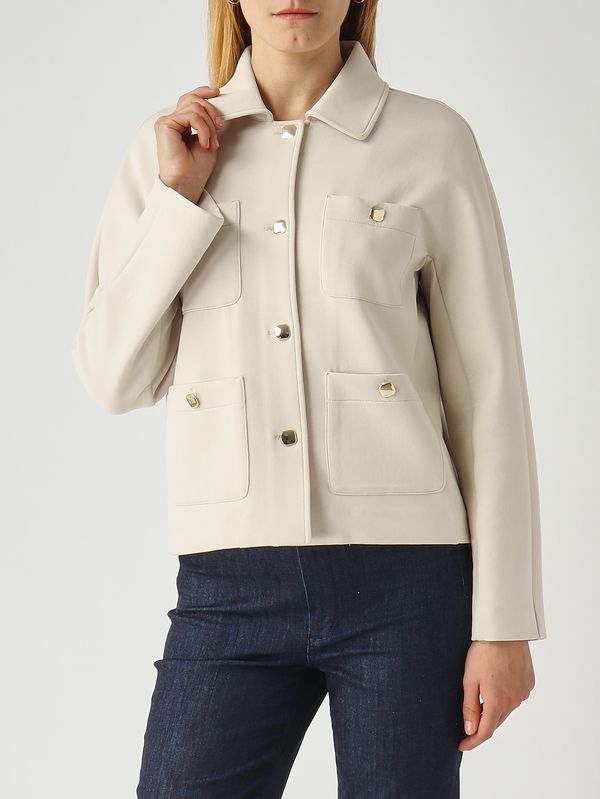 5. Giacca donna Armonioso in misto cotone stretch Avorio S Max Mara 2619911051600