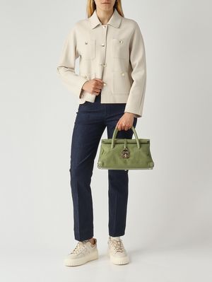 2. Giacca donna Armonioso in misto cotone stretch Avorio