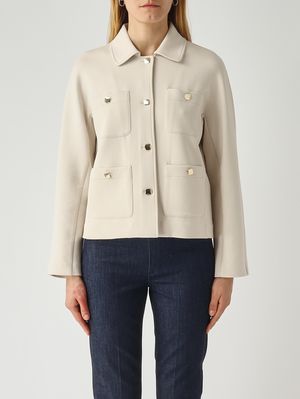 1. Giacca donna Armonioso in misto cotone stretch Avorio