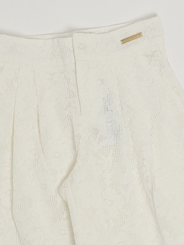 3. Pantalón para niña de mezcla de algodón. Blanco sucio Michael Kors r30654