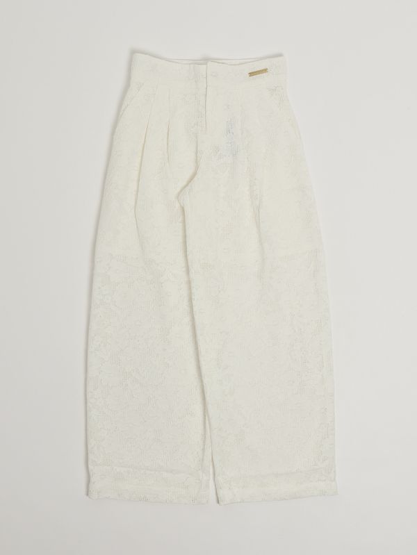 1. Pantalón para niña de mezcla de algodón. Blanco sucio Michael Kors r30654