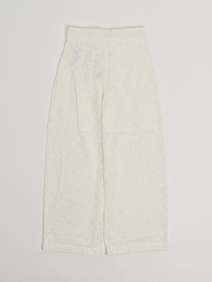 2. Pantalón para niña de mezcla de algodón. Blanco sucio
