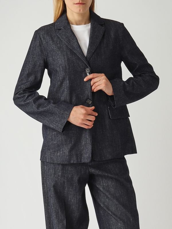 5. Leone women's jacket in cotton and kapok Dark Denim S Max Mara 2619041141600