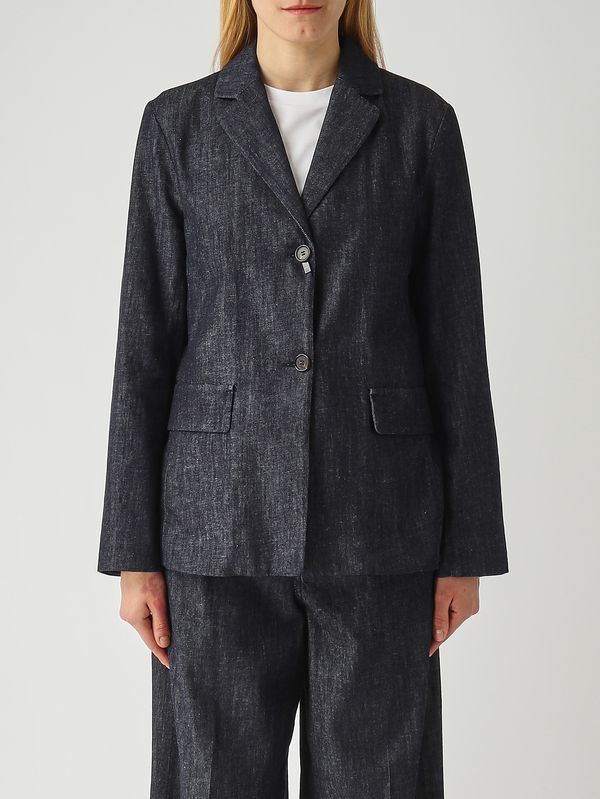 Leone Damenjacke aus Baumwolle und Kapok Dunkles Denim S Max Mara