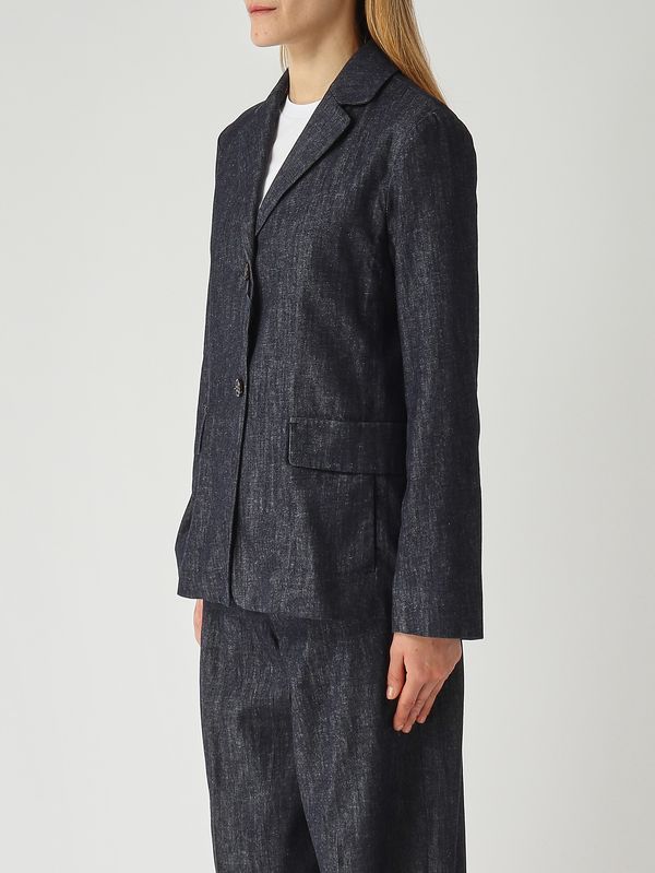 3. Leone women's jacket in cotton and kapok Dark Denim S Max Mara 2619041141600