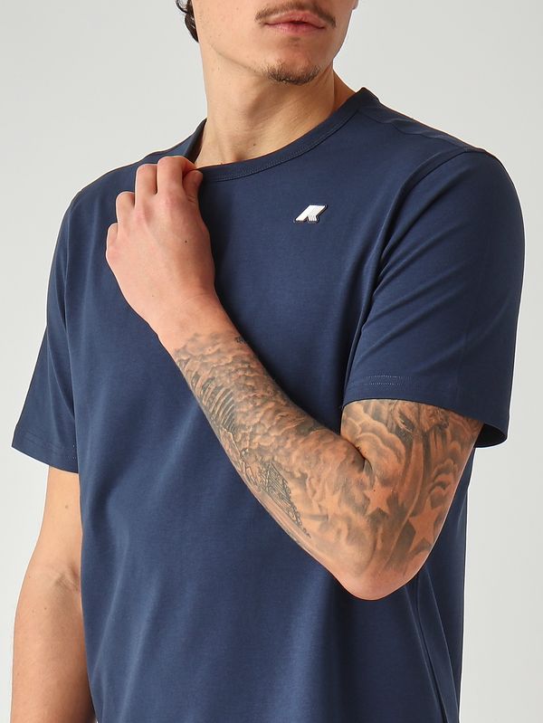 4. Herren-T-Shirt Adame Light aus Stretch-Baumwolle Indigoblau K-Way k71349w