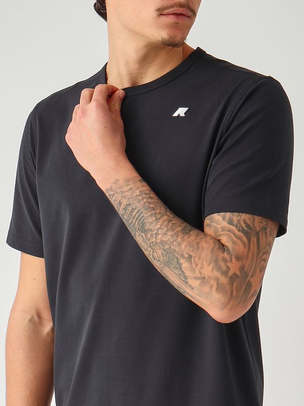 4. Men's Adame Light T-shirt in stretch cotton Navy K-Way k71349w