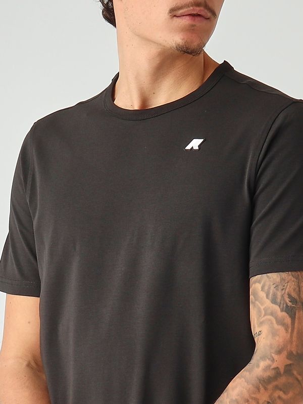 4. T-shirt homme Adame Light en coton stretch Noir K-Way k71349w