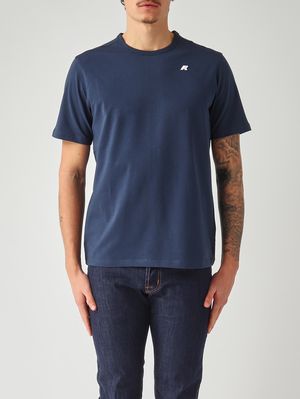 1. Herren-T-Shirt Adame Light aus Stretch-Baumwolle Indigoblau