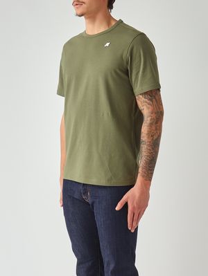 2. Men's Adame Light T-shirt in stretch cotton Moss Green