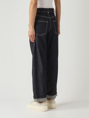 4. Jeans donna Chiara in cotone e kapok Denim Scuro