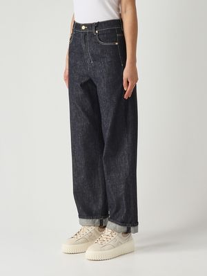 3. Jeans donna Chiara in cotone e kapok Denim Scuro