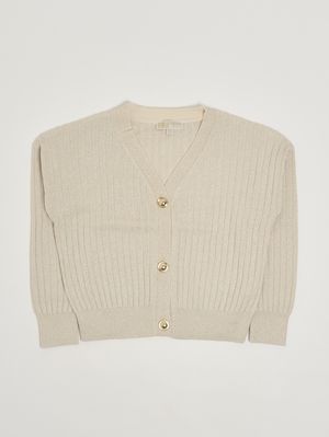 1. Mädchen-Cardigan aus Baumwollmischung Gold