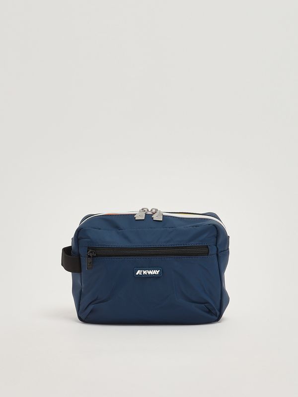 1. Pochette uomo Demu in tessuto ripstop impermeabile Blu Indigo K-Way k4127tw