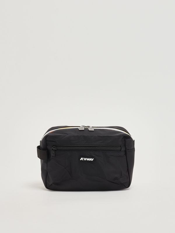 1. Bolso de mano para hombre Demu en tejido ripstop impermeable Negro K-Way k4127tw