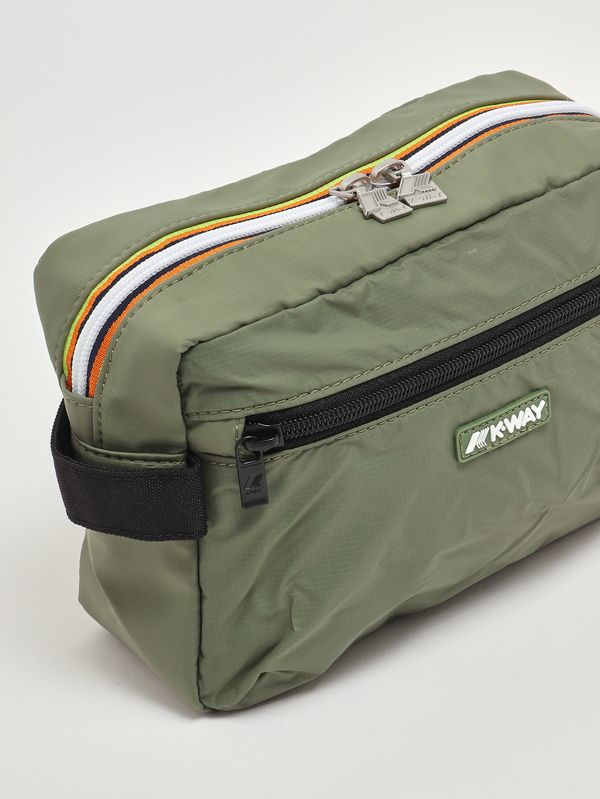 4. Bolso de mano para hombre Demu en tejido ripstop impermeable Verde Musgo K-Way k4127tw
