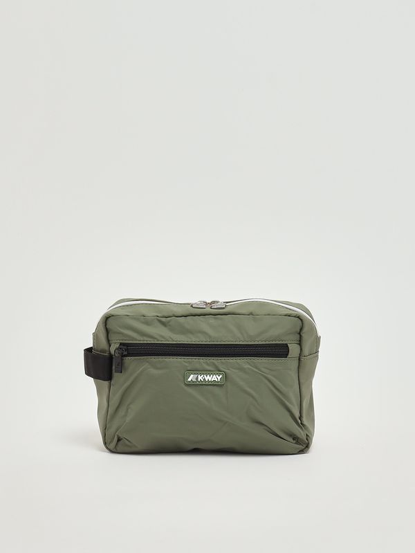1. Bolso de mano para hombre Demu en tejido ripstop impermeable Verde Musgo K-Way k4127tw
