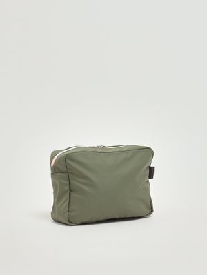 2. Bolso de mano para hombre Demu en tejido ripstop impermeable Verde Musgo